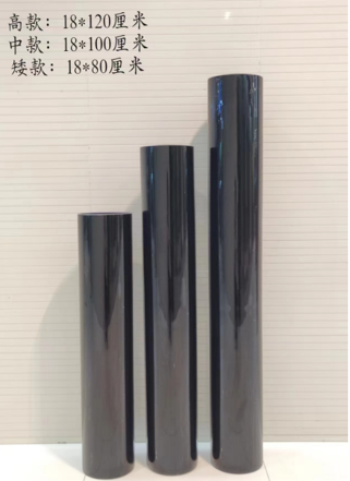 18*120Cm Black Glass Vase Decor