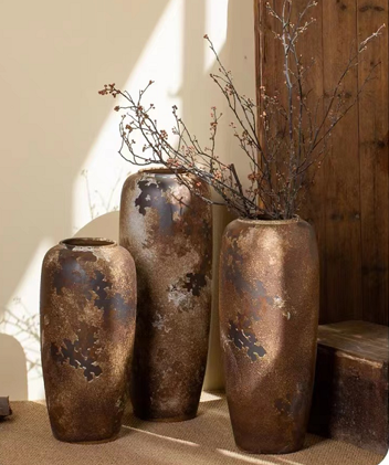 26X26X50 Cm Imitation Rust Retro Style Vase Décor