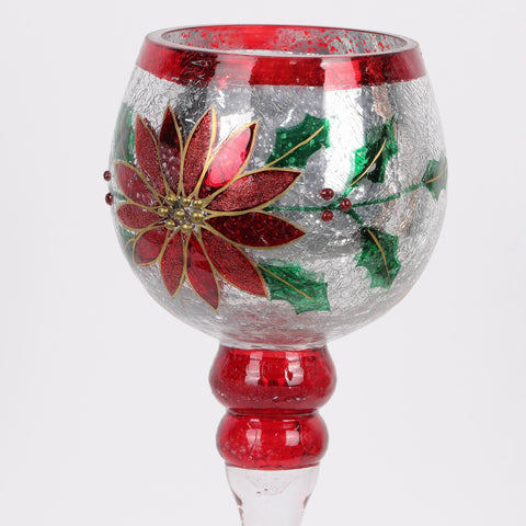 Christmas Glass Candle Holder