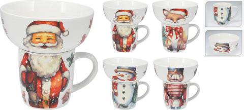 Bowl And Mug Set Porcelain 4As