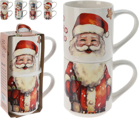 Mug Porcelain 265Ml 2Pcs 4Ass