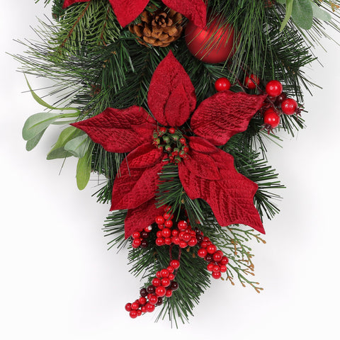 Teardrop Poinsettia 28"