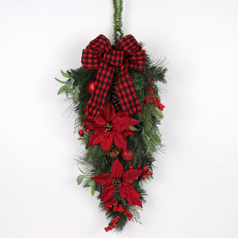 Teardrop Poinsettia 28"