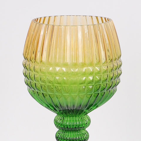 Set Of 2 Glass Candle Holder | Glass Vase | Table Centerpiece