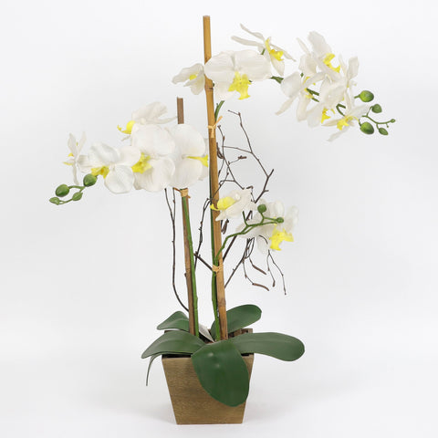 Nearly Natural Orchid Phalaenopsis Artificial Arrangement in Vase