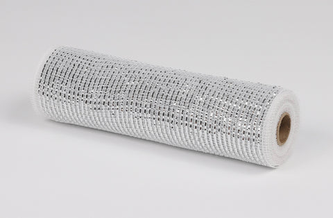 10"X7 Yds Silver Poly Mesh