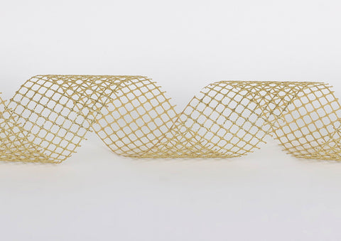 2.5"X10 Yds Gold Net Ribbon