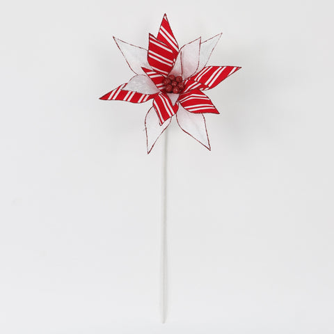 Dia:30Cmwhite/Red Artificial Flower