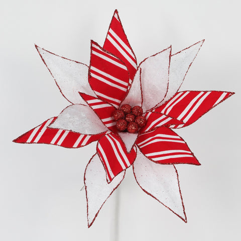 Dia:30Cmwhite/Red Artificial Flower