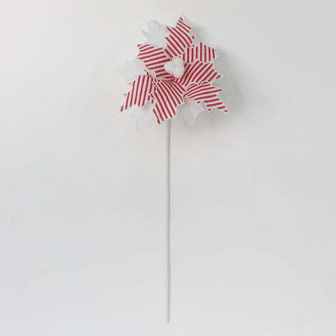 Dia:26Cmwhite/Red Artificial Flower