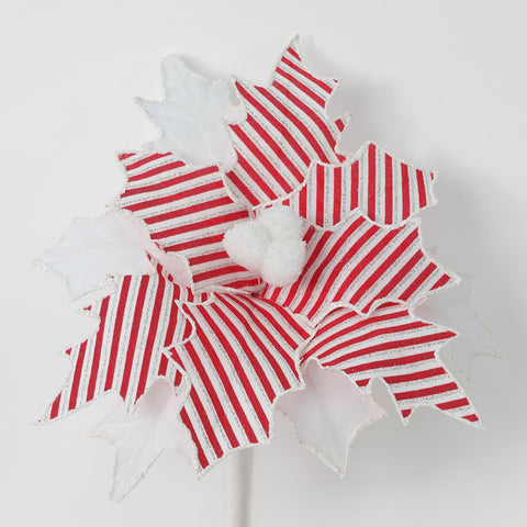 Dia:26Cmwhite/Red Artificial Flower