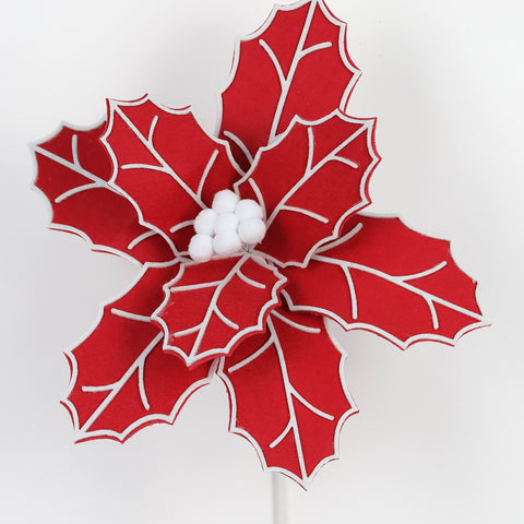 Dia:28Cmred/White Artificial Flower