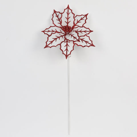 Dia:28Cmwhite/Red Artificial Flower