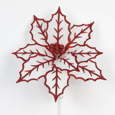 Dia:28Cmwhite/Red Artificial Flower