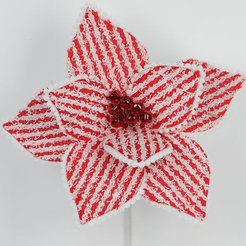 Dia:29Cmred/White Artificial Flower