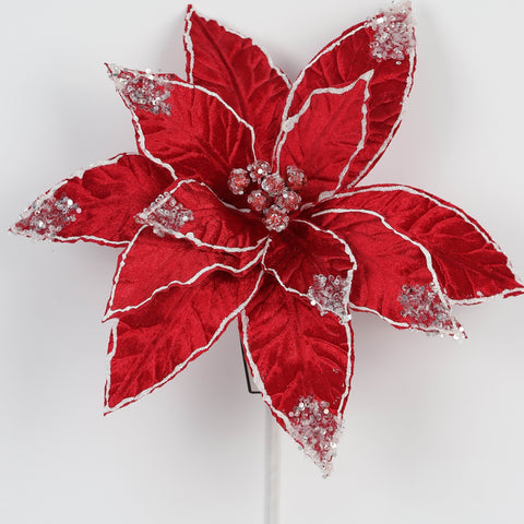 Dia:28Cmred/White Artificial Flower