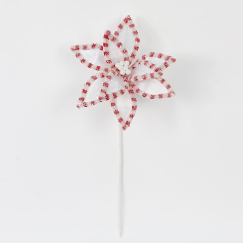 Dia:32Cmwhite/Red Artificial Flower
