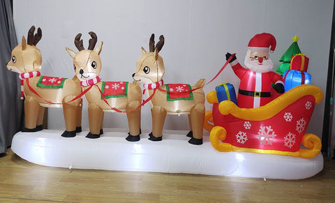 12FT Inflatable Deer Sleigh