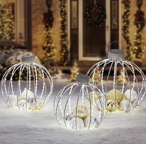 3 Pack LED Light Balls with Cable for Christmas, Diwali, Weddings, and Events