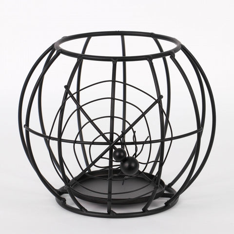 Halloween Metal Spider Web Tea Light Holder: Spooky 6-Inch Decor