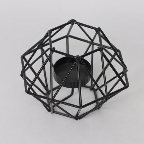 5.0*3.5''Sm Black Wire Tealight Holder Décor