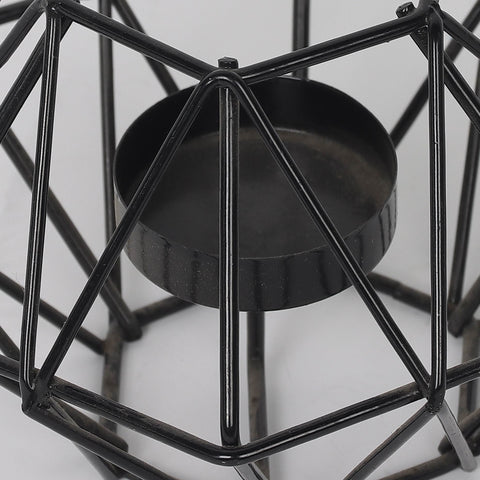 5.0*3.5''Sm Black Wire Tealight Holder Décor