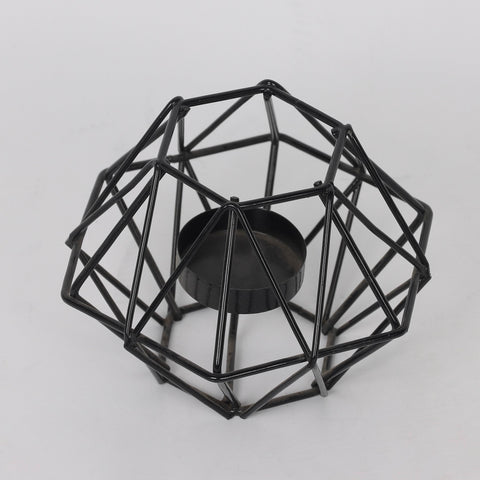5.0*3.5''Sm Black Wire Tealight Holder Décor