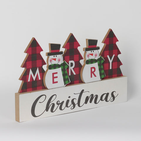 13.375*0.75*8.0'' Merry Christmas Sign Mdf Décor | Christmas Decor | Festive Holiday Decoration