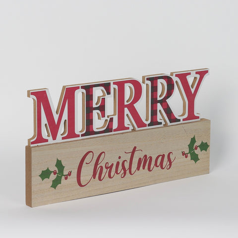 13.375*0.75*6.875''Merry Christmas Sign Mdf Décor | Christmas Decor | Festive Holiday Decoration