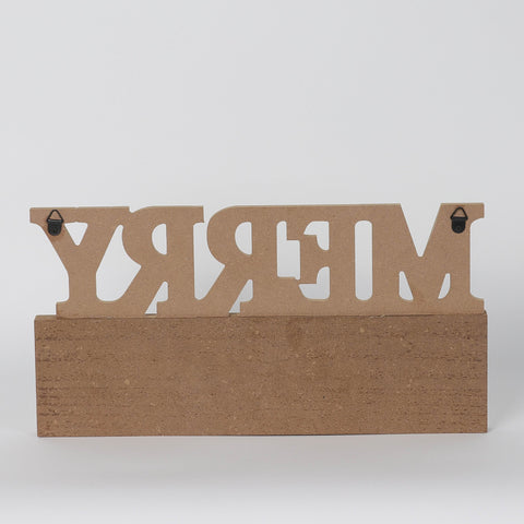 13.375*0.75*6.875''Merry Christmas Sign Mdf Décor | Christmas Decor | Festive Holiday Decoration