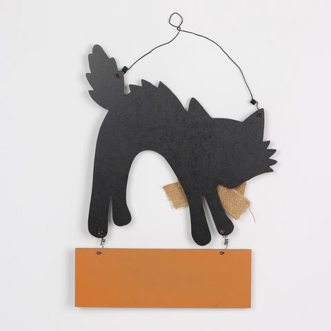 14*10‘’ Happy Halloween Cat Mdf Wall Hanger Décor