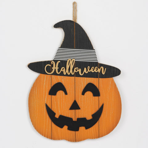 Halloween MDF Pumpkin Ghost Wall Hanger Décor