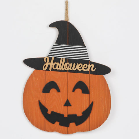 Halloween Pumpkin Ghost MDF Wall Hanger Décor