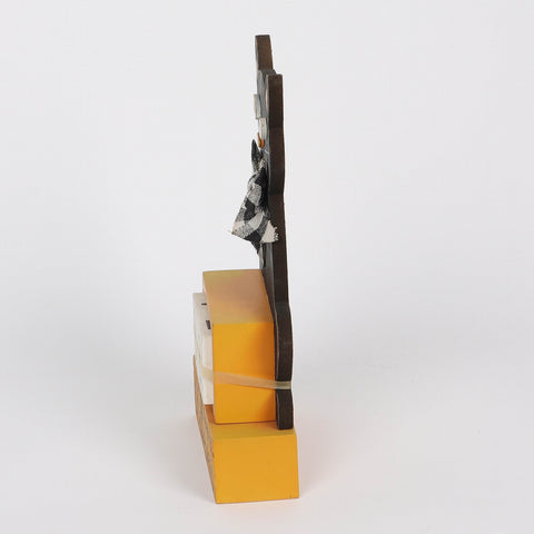 5.625*1.875*9.25‘’ Cat Halloween Countdown Table Deocr W/Mdf Base Décor