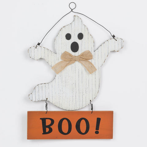 Halloween "Boo" Ghost Wall Hanger Décor
