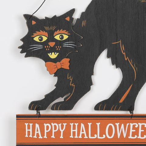 11*0.125*12‘’ Happy Halloween Cat Wall Hanger