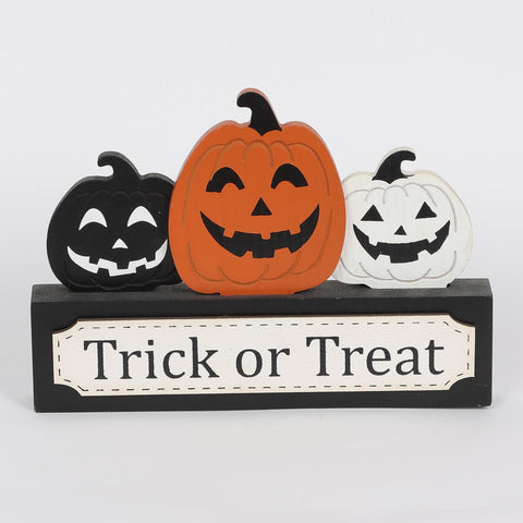 10*1.625*7.25‘’ Halloween Trick Or Treat Pumpkin Table Décor