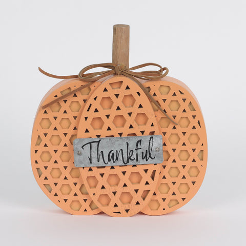Harvest Thankful MDF Pumpkin Décor