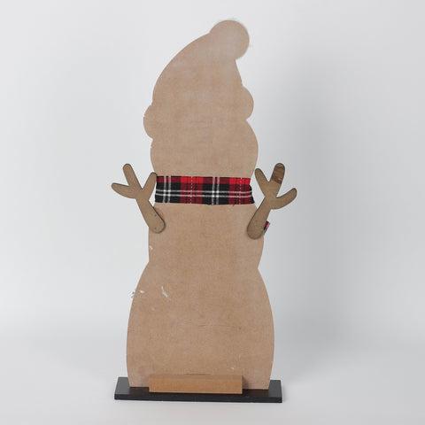 Christmas 9.25*2.75*17.25'' Mdf Snowman Décor W/Red Hat | Christmas Decor | Festive Holiday Decoration