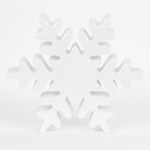 Christmas White Wood Large Snow Decor for Holiday Elegance