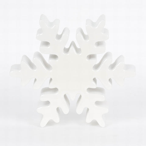 Christmas White Wood Small Snow Decor for Festive Charm