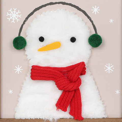 Christmas 10.5*0.5*13.0'' Mdf Believe Sign W/Snowman Wall Hanger | Christmas Decor | Festive Holiday Decoration