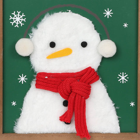 Christmas 10.5*0.5*13.0''Believe Sign Mdf W/Snowman Wall Hanger | Christmas Decor | Festive Holiday Decoration