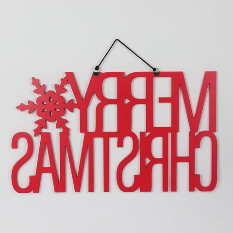 23.75*0.5*14.0'' Merry Christmas Sign Wall Hanger | Christmas Decor | Festive Holiday Decoration