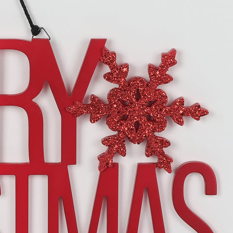 18.0*0.5*10.5'' Merry Christmas Sign Wall Hanger | Christmas Decor | Festive Holiday Decoration