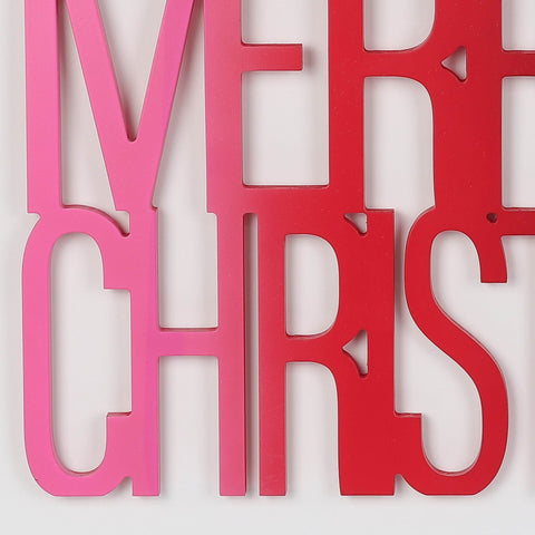 18.0*0.5*10.5'' Merry Christmas Sign Wall Hanger | Christmas Decor | Festive Holiday Decoration