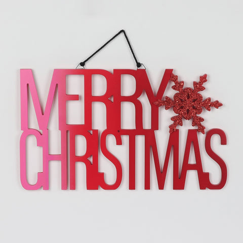 18.0*0.5*10.5'' Merry Christmas Sign Wall Hanger | Christmas Decor | Festive Holiday Decoration
