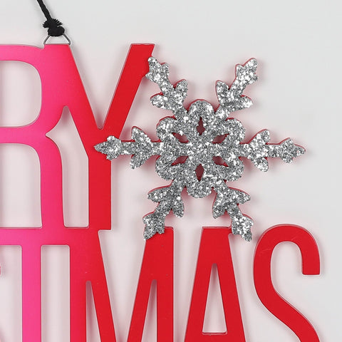 18.0*0.625*10.5'' Merry Christmas Sign Wall Hanger | Christmas Decor | Festive Holiday Decoration