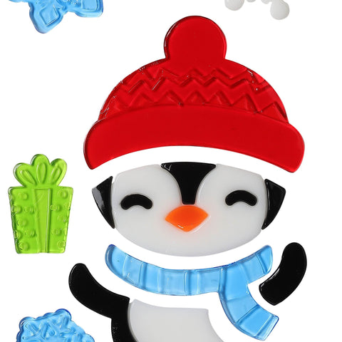 6 X 12" Santa Hat Penguin Gel Clings