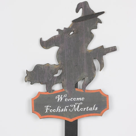 10.5*0.125*35.5'' Mdf Welcome Foolish Mortals Décor